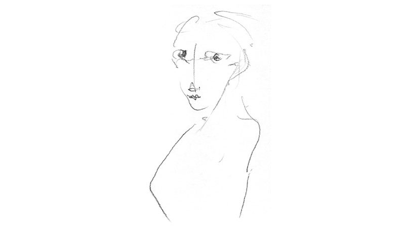 portrait femme Jean-Marie HERVE artiste